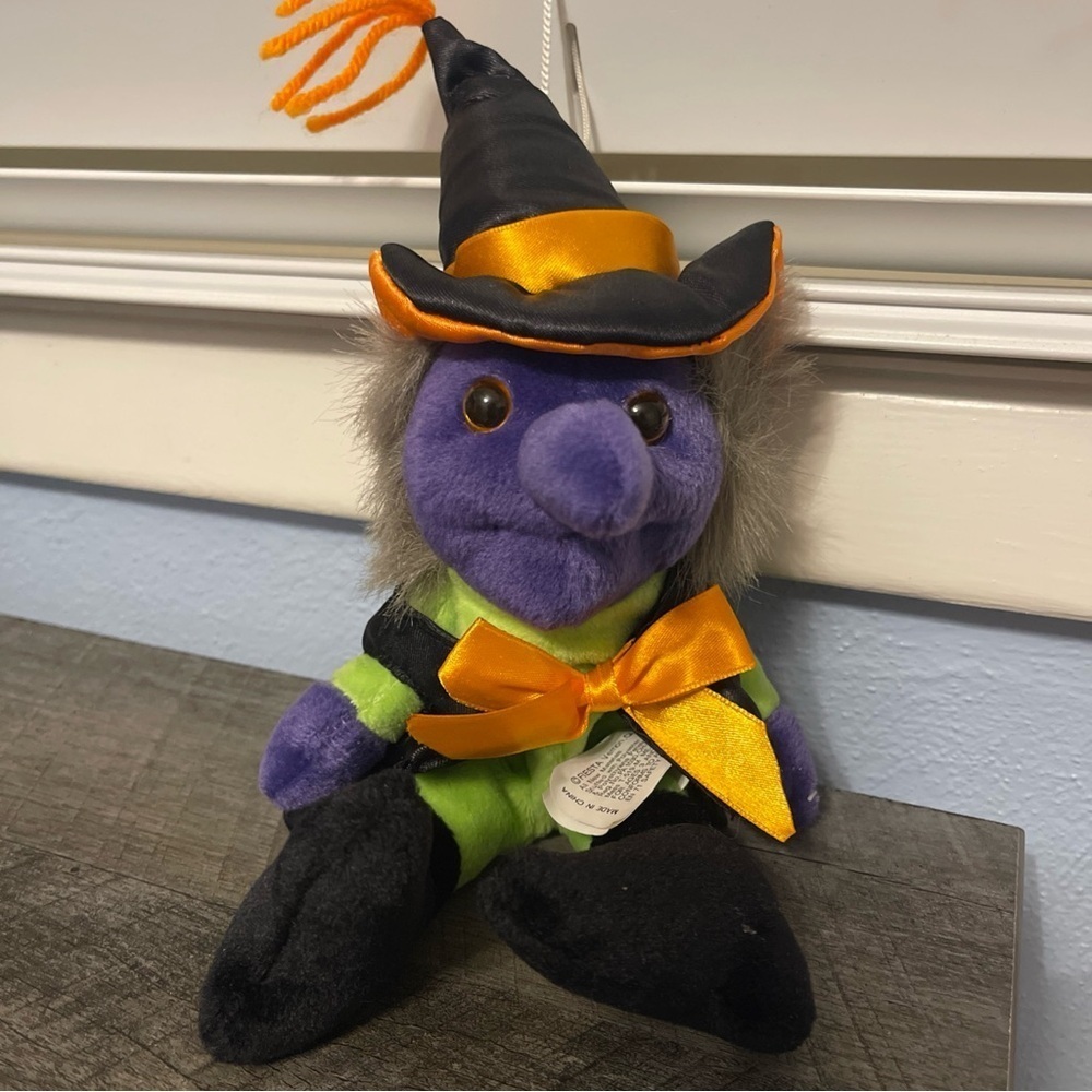 Fiesta Halloween Witch Plush in Green and Purple